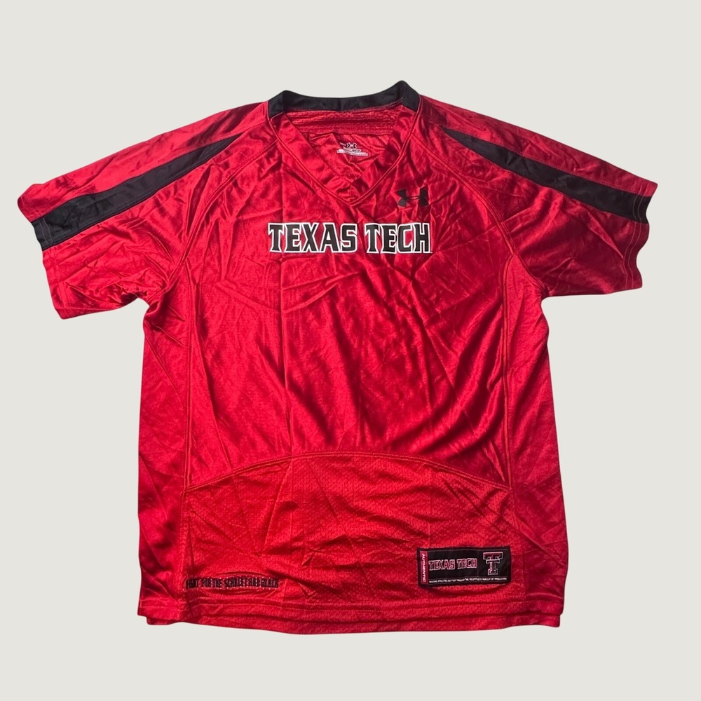 Texas Tech Under Armour Jersey Youth L Red NCAA Football UY8900TT5 NEW